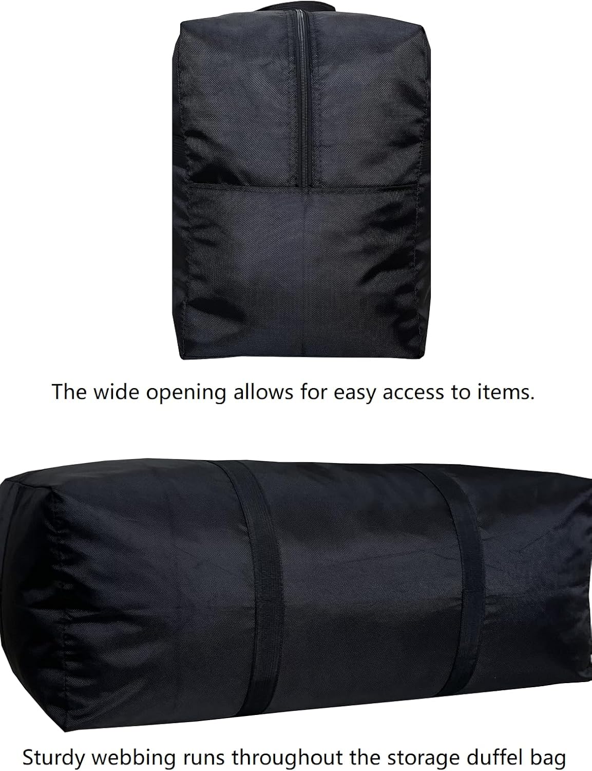 Extra Large Storage Duffle Bag with Zippers and Handles, Big Foldable Duffle Bag for Travel - Image 4