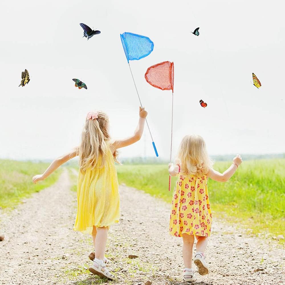 Kids Telescopic Butterfly Fishing Nets Perfect Outdoor Tools Colorful for Catching Insects Bugs Fish Ladybird Caterpillar Nets Extendable 34" Inch and Anti Slip Grip - Image 6