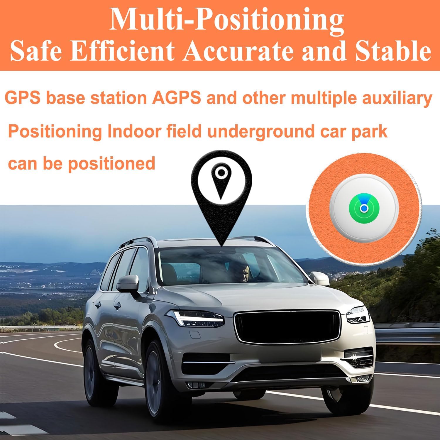 No Subscription Vehicle GPS Tracker Portable Car GPS Tracker Mini Magnetic GPS Device Full Coverage Pinpoint Vehicle Location Elderly Children Pets No SIM Card - Image 3